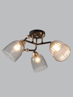 Люстра 12229/3, 2хE27, 60 Вт, чёрный/золото