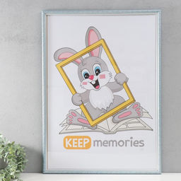 Фоторамка пластик "Винтаж" 50х70 см, голубой (пластик. экр)