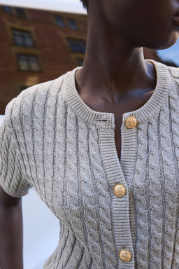 Cardigan en punto trenzado - H&m фото 3