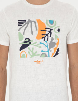 Белая приталенная футболка с круглым вырезом - Cacharel фото 6