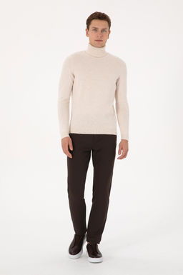 Erkek Kahverengi Kanvas Pantolon