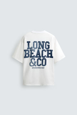 CAMISETA RELAXED FIT ESTAMPADOS LAVADOS / Blanco