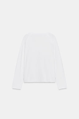 WASHED LONG SLEEVE T-SHIRT - Zara фото 6