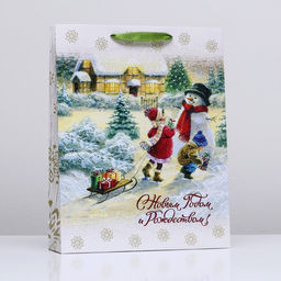 Пакет ламинированный вертикальный Друзья,33 х 42 х 10 см