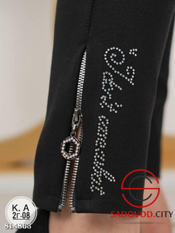 Брюки женские из плотного трикотажа