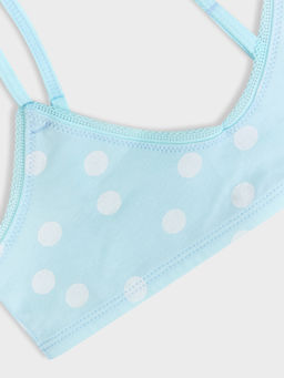 Топ для девочек голубой в горошек - Mark formelle фото 3