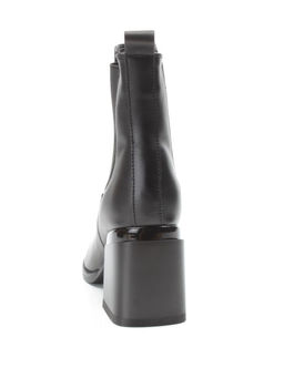 01-PCM450-1 BLACK Ботинки Челси демисезонные женские (натуральная кожа, байка) - Фабричный китай фото 7