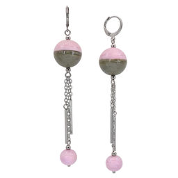 Серьги из муранского стекла PINK HAZE LS3506