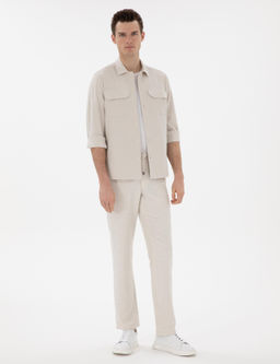 Рубашка Pierre Cardin Comfort Fit бежевая