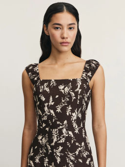 Сарафан из фактурной вискозы с принтом / Zarina  фото 6