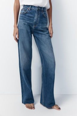 TRF WIDE-LEG HIGH-WAIST JEANS - Zara фото 3