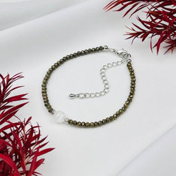 Браслет из Пирита с Селенитом - Радуга самоцветов фото 2