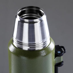 Термос Мастер К Движение, 1.2 л, 36?11 см, с кружкой, сохраняет тепло 18 ч, нержавеющая сталь, зелёный