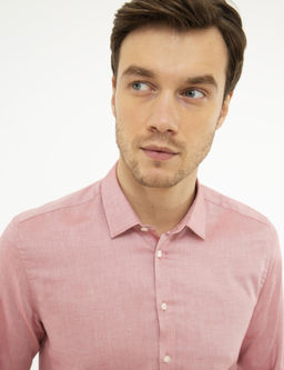 Красная зауженная рубашка с длинным рукавом - Cacharel фото 2