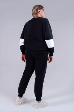 Арт. 2308 Костюм с брюками женский 50-58 (5 шт) Цвет:верх-черный, белый, низ- черный - Калинка фото 4