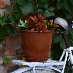 Горшок для цветов пластмассовый Венеция 2,75л, д22,5см, терракотовый (Россия) - Домашняя Мода фото 2