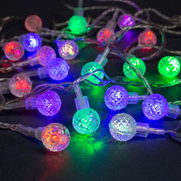 Гирлянда Нить 5 м с насадками Мини фонарик, IP20, прозрачная нить, 20 LED, свечение мульти (RG/RB), мигание, 220 В - Luazon lighting фото 4