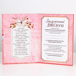 Диплом Лучшей бабушке, А5, 21 х 15 см.