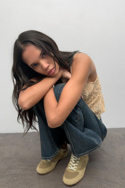 ZAPATILLA RUNNING COMBINADAS / Verde Oliva