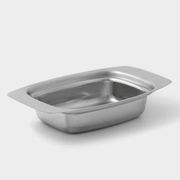 Маслёнка Доляна, 19.5×12 см, нержавеющая сталь, хромированная