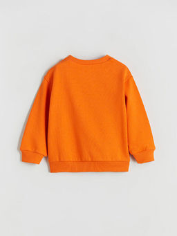 Bask?l? Erkek ?ocuk Sweatshirt