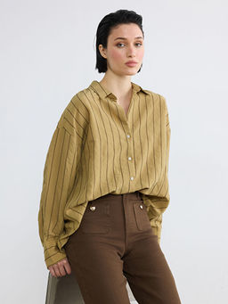 ?izgili Oversize Kad?n G?mlek