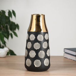 Ваза «Луан», d=5 см, 25.5×11 см, керамика, чёрная
