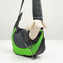 Сумка-переноска Слинг для животных, 42 х 25 см, зеленая - Пижон фото 4