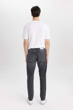 Узкие зауженные джинсовые брюки с нормальной талией и зауженной посадкой - Defacto фото 7