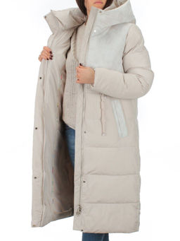 THD-608YC BEIGE Пальто зимнее женское (био-пух) - Fashion фото 7