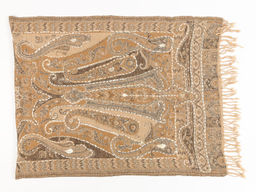 Палантин с вышивкой (шерсть вареная) № Тк906/187 - Ганг фото 3