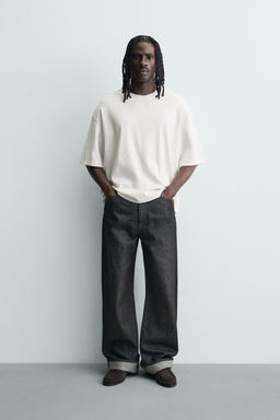 SUDADERA BOXY FIT ESTRUCTURA / Beige claro