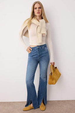 Mavi Y?rtmac Detayl? Yuksek Bel Flare Jeans TWOAW26JE00018 - Trendyolmilla фото 3