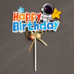 Топпер С днём рождения, с космонавтом