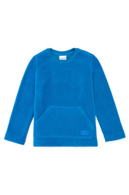 Кобальтовая толстовка с круглым вырезом для мальчиков
