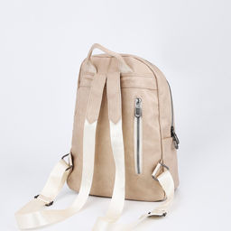 Рюкзак женский из искусственной кожи на молнии, 2 кармана, цвет бежевый - Simaland фото 2