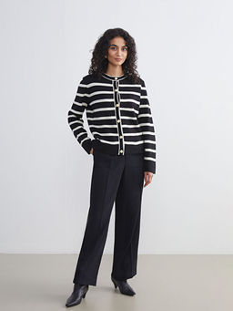 Geni? Pa?a Pileli Kad?n Pantolon