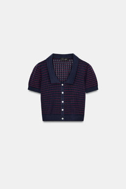 TOP PUNTO CUELLO BOBO / Azul - Zara фото 2