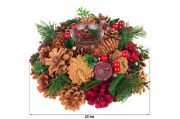 Новогоднее украшение подсвечник 22*22*11 см Тайна Рождества на 1 свечу, круг - Elan gallery фото 2