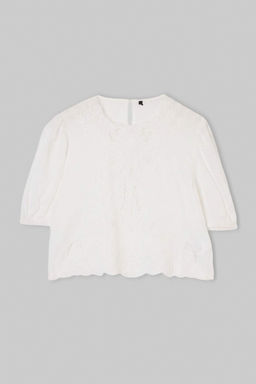 Beyaz %100 Pamuk Brode Bluz TWOSS26BZ00654 - Trendyolmilla фото 5