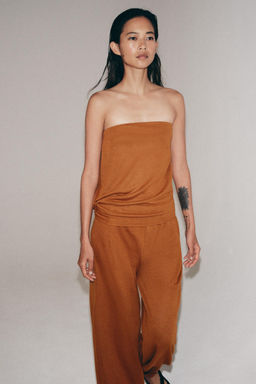 PANTAL?N RECTO R?STICO / Ocre - Zara фото 6