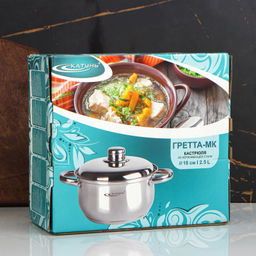 Кастрюля 2,5 л (Гретта) с метал.крышкой (KT04-D-25м)