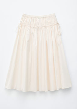 Falda midi con cord?n de ajuste