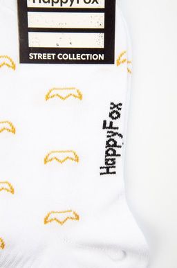 Прикольные носки с надписью Happyfox