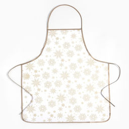 Кухонный набор Доляна. Снежинки: прихватка 17?17 см, варежка 26?16 см, фартук 70?80 см, золотой, 100% п/э
