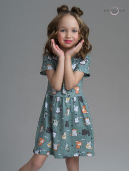 Платье Лето котята хаки - Sovalina фото 9