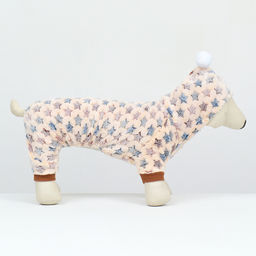 Комбинезон Звёзды с капюшоном, размер 2XL (ДС 45 см, ОШ 45 см, ОГ 55 см), бежевый - Simaland фото 2