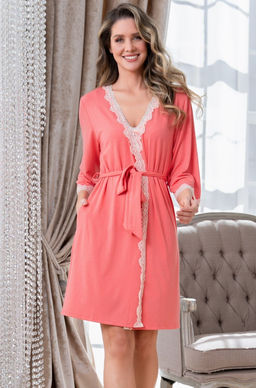 Короткий запашной халат Mia-Amore с рукавами длиной  фото 4