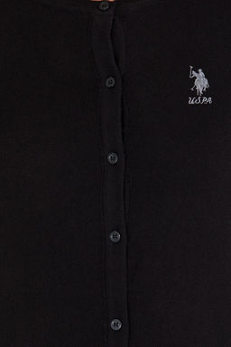 U. S. Polo Assn Женский черный базовый трикотажный кардиган - U.s. polo assn фото 6