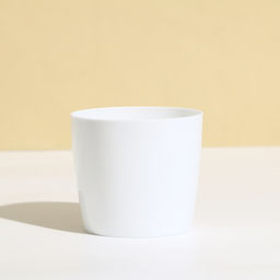 Цена за 4 шт. Кашпо для цветов, d=10 см, 0.5 л, пластик, белое